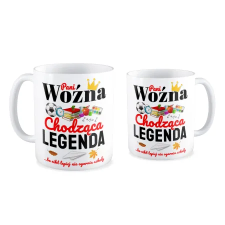 Kubek na DZIEŃ NAUCZYCIELA Pani woźna chodząca legenda